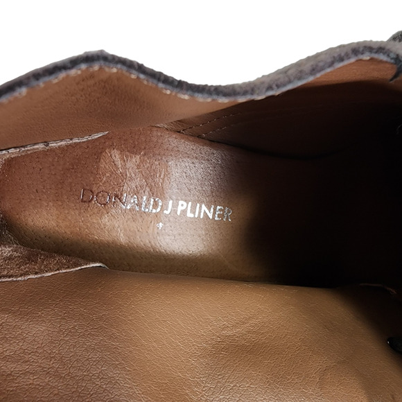 Donald J Pliner Suede Wedge Ankle Boot Booties sz 9 Women Makko Brown Leather - Picture 11 of 14